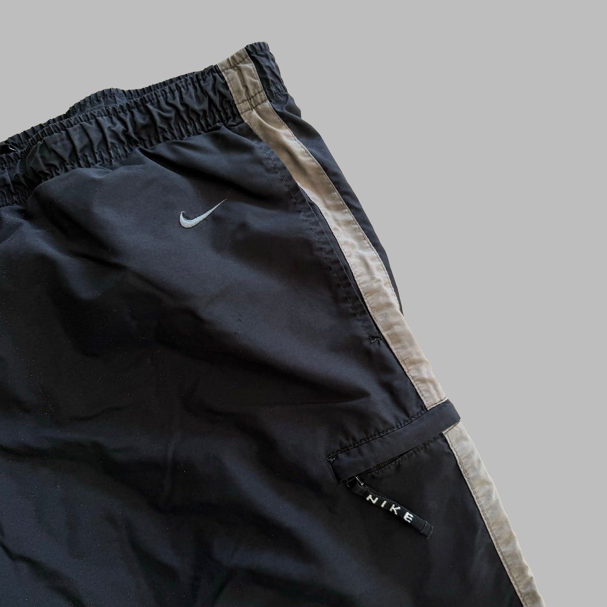 Y2K Nike Striped Wide Leg Track Pants - XL