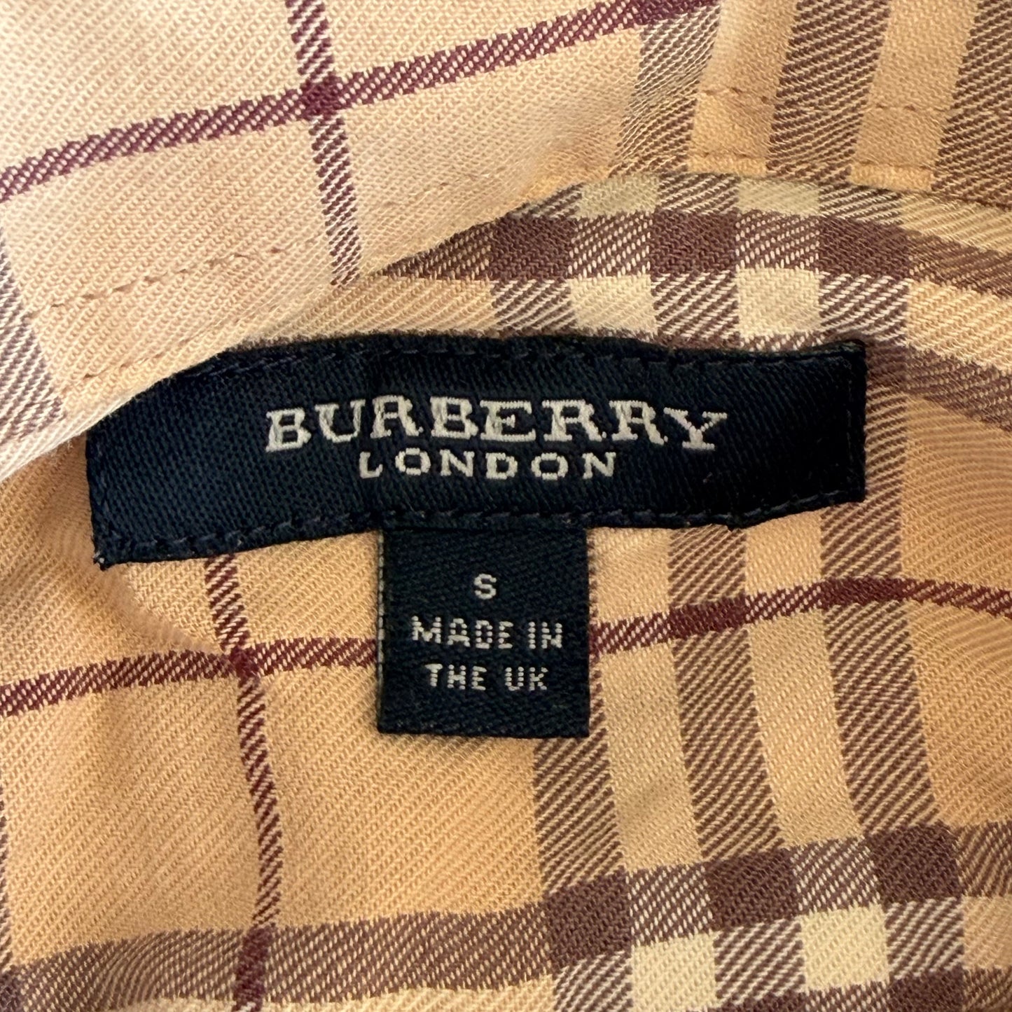 Y2K Burberry Nova Check Button Up Shirt - S