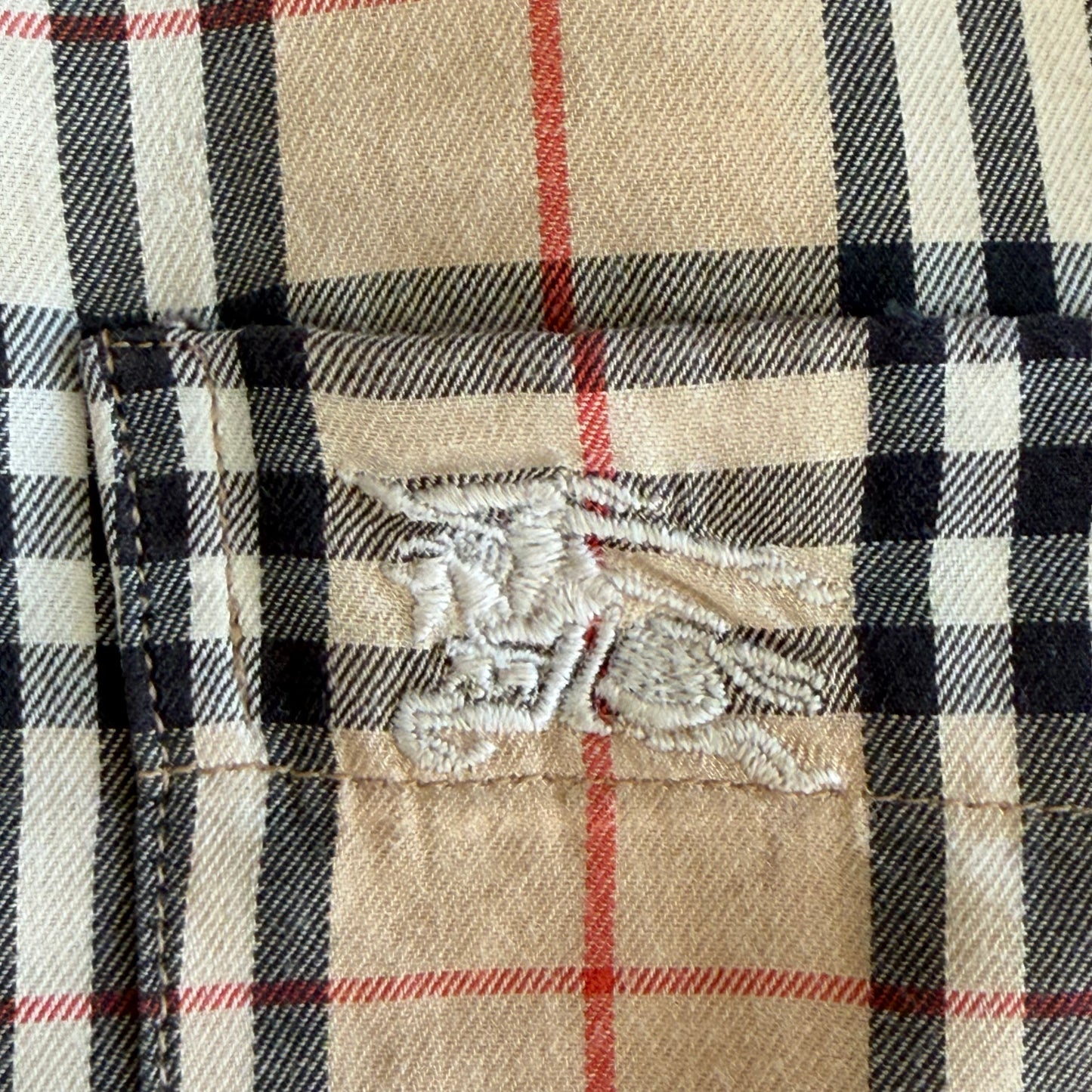 90s Burberry Nova Check Button Up Shirt - S