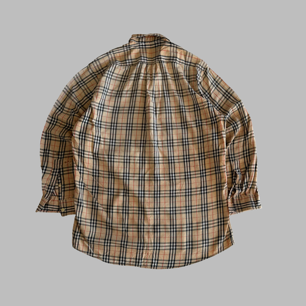 90s Burberry Nova Check Button Up Shirt - S