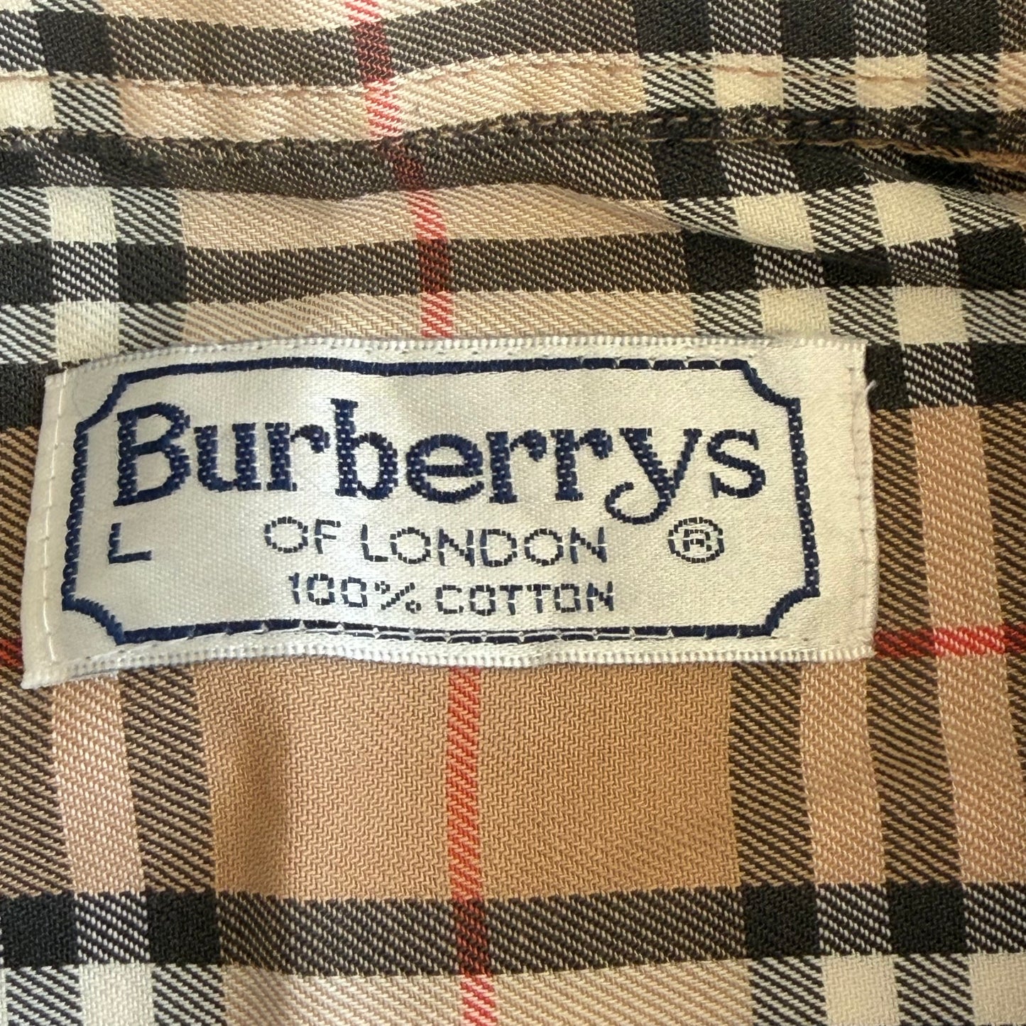 90s Burberry Nova Check Button Up Shirt - L