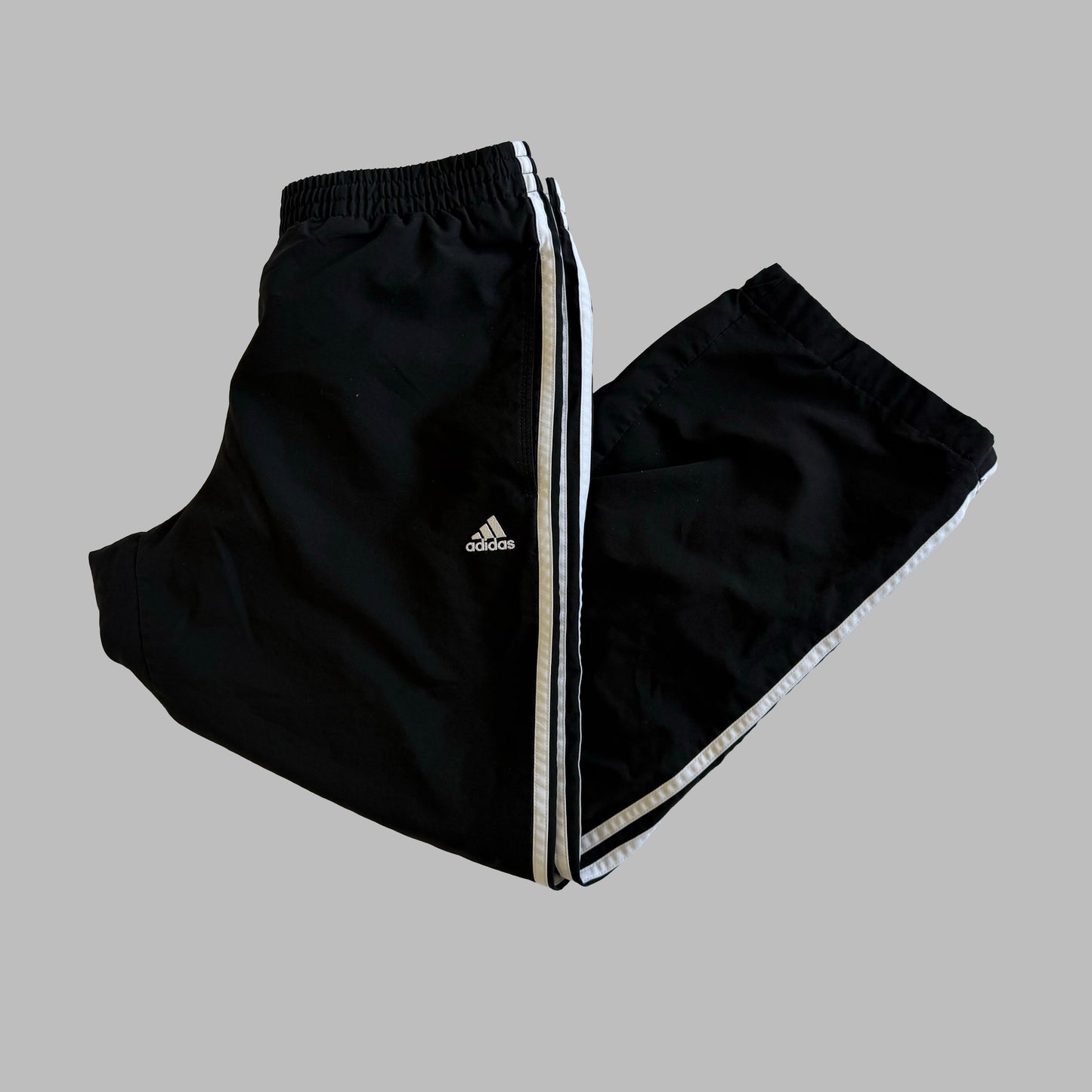 Y2K Adidas Wide Leg Striped Track Pants - XXL