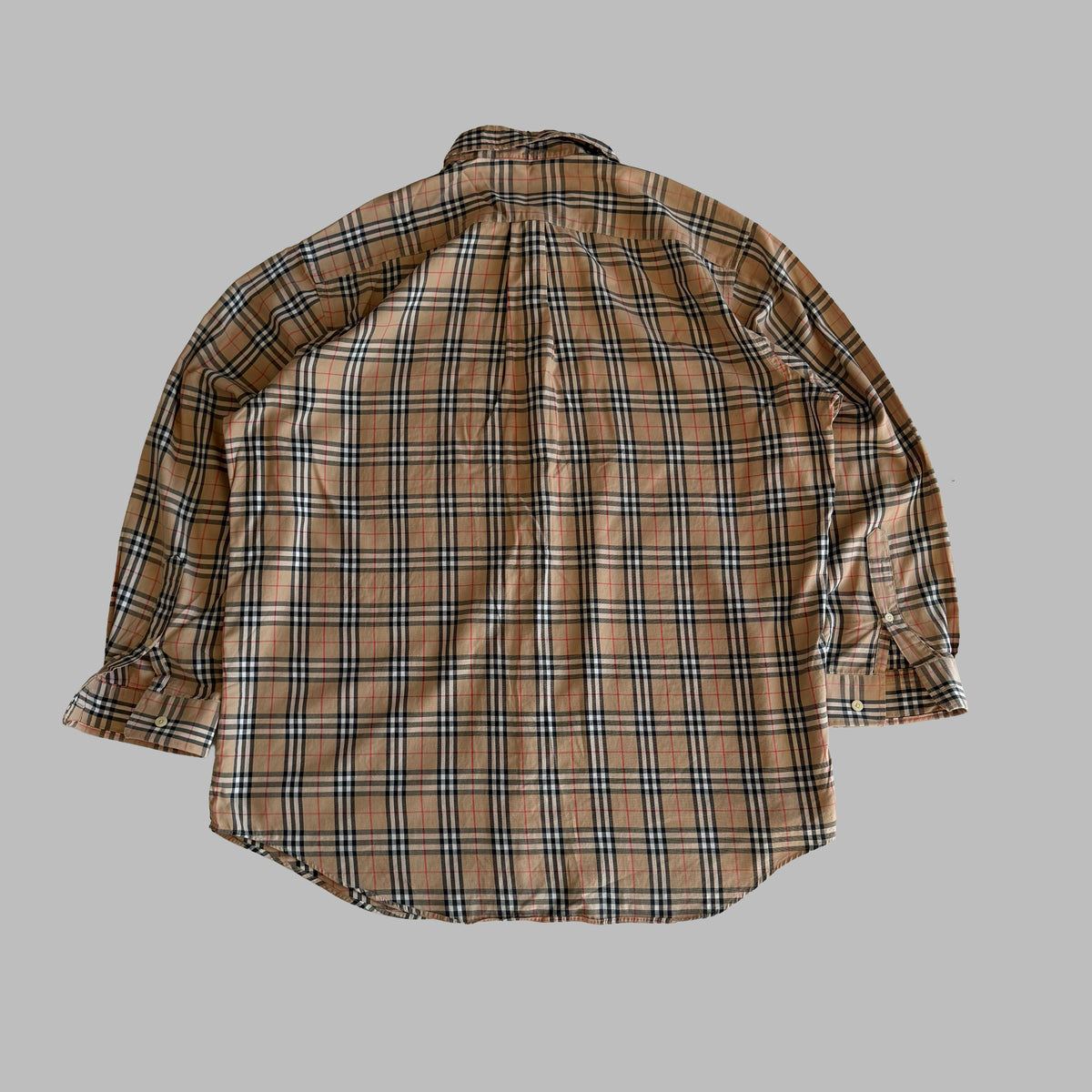 90s Burbrerry Nova Check Button Up Shirt - XL
