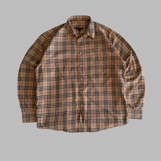 Y2K Burberry Nova Check Button Up Shirt - M