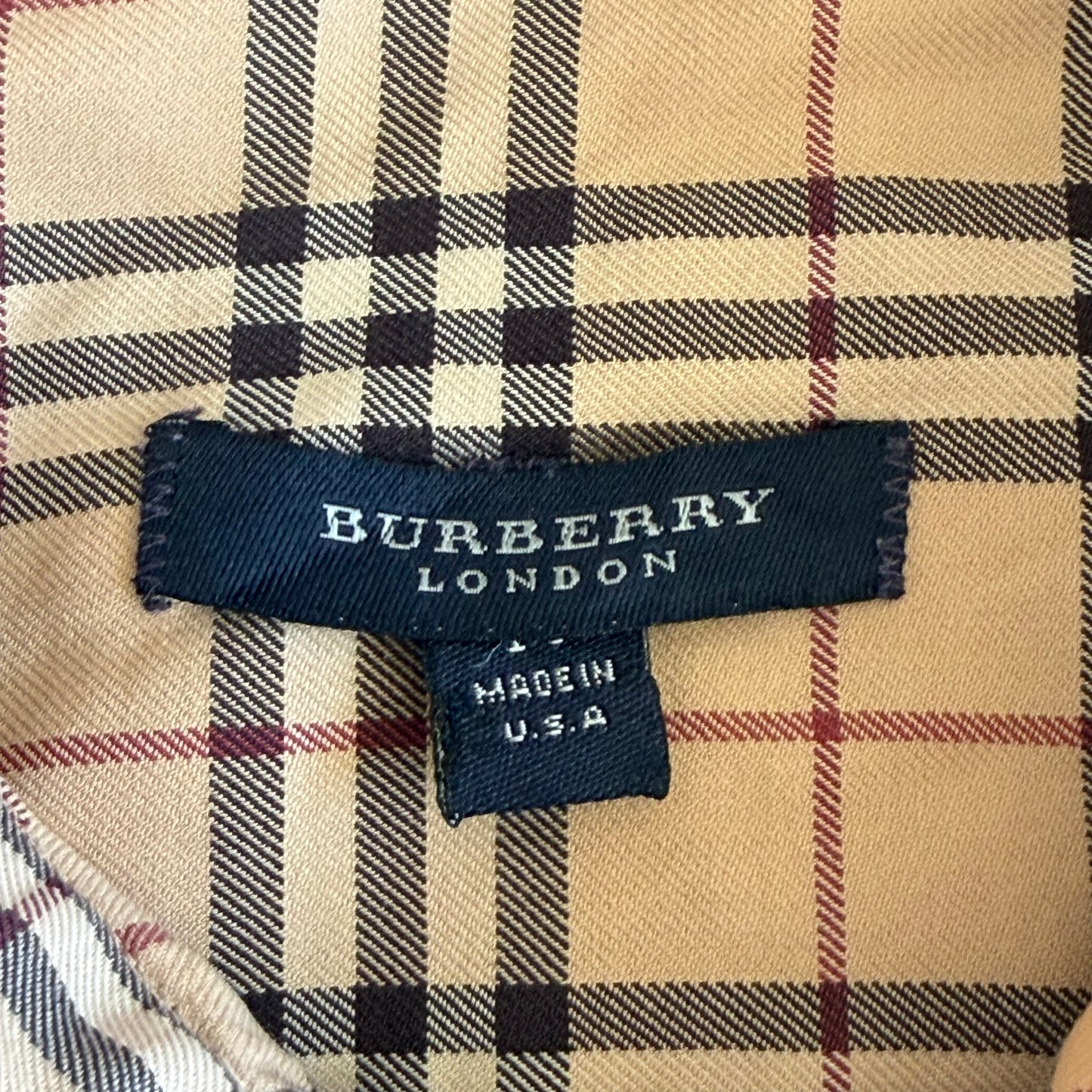 Y2K Burberry Nova Check Button Up Shirt - M