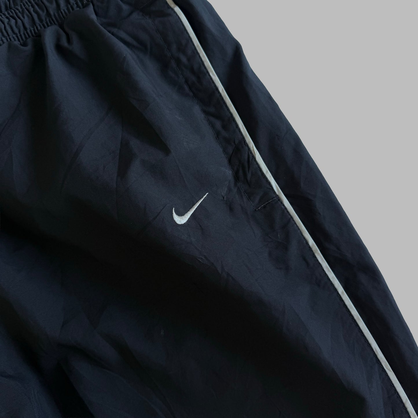 Y2K Nike Wide Leg Striped Track Pants - L
