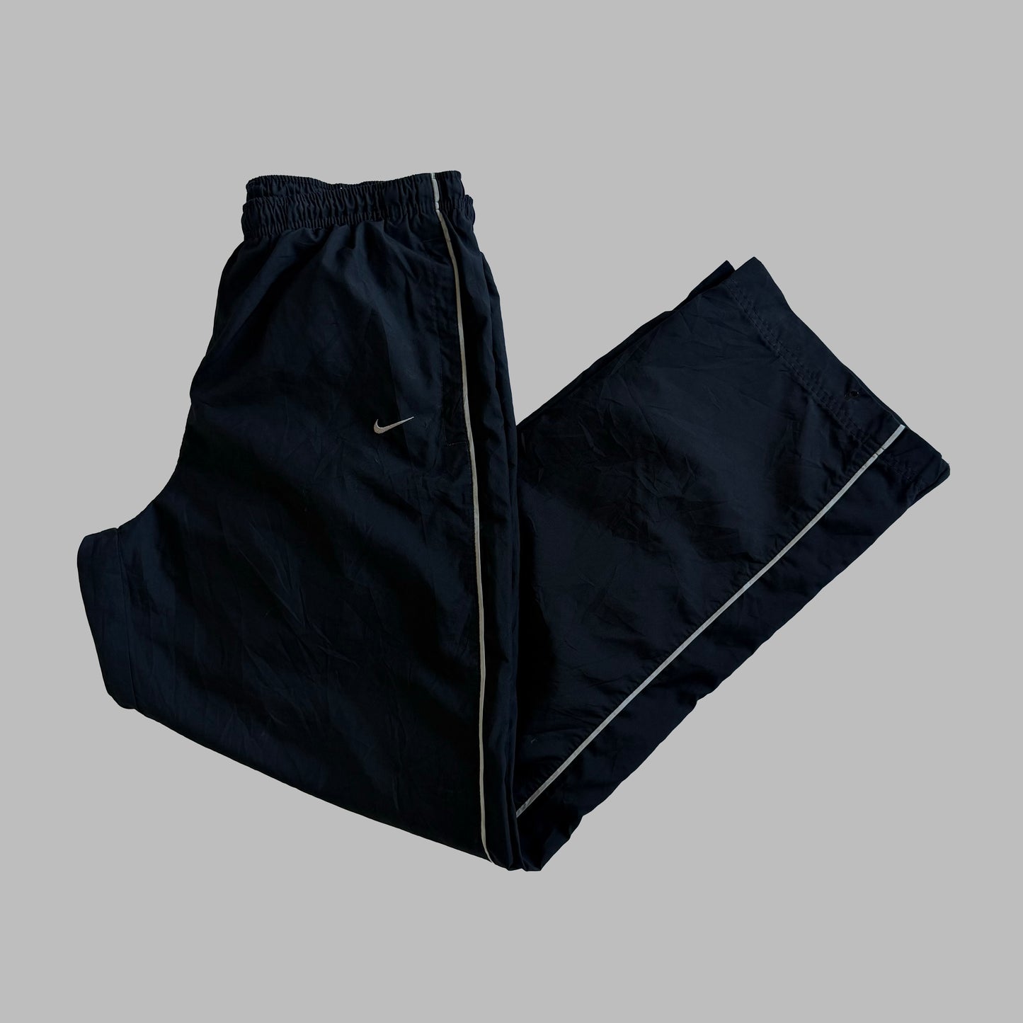 Y2K Nike Wide Leg Striped Track Pants - L