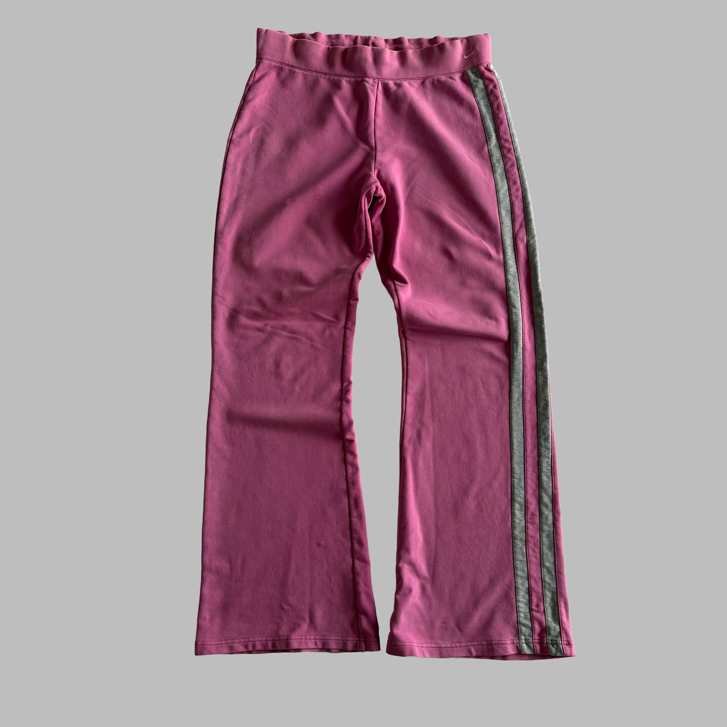 Y2K Nike Striped Wide Leg Cotton Pants - L