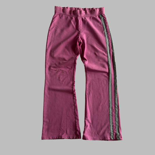 Y2K Nike Striped Wide Leg Cotton Pants - L