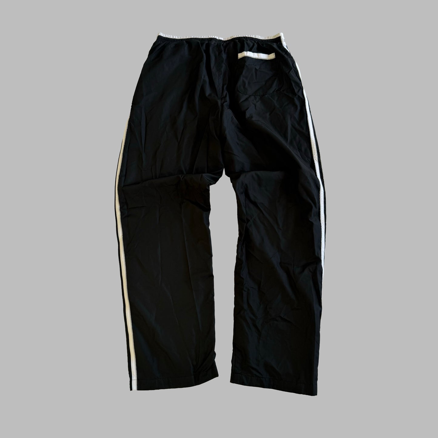Y2K Adidas Wide Leg Three Stripe Track Pants - L