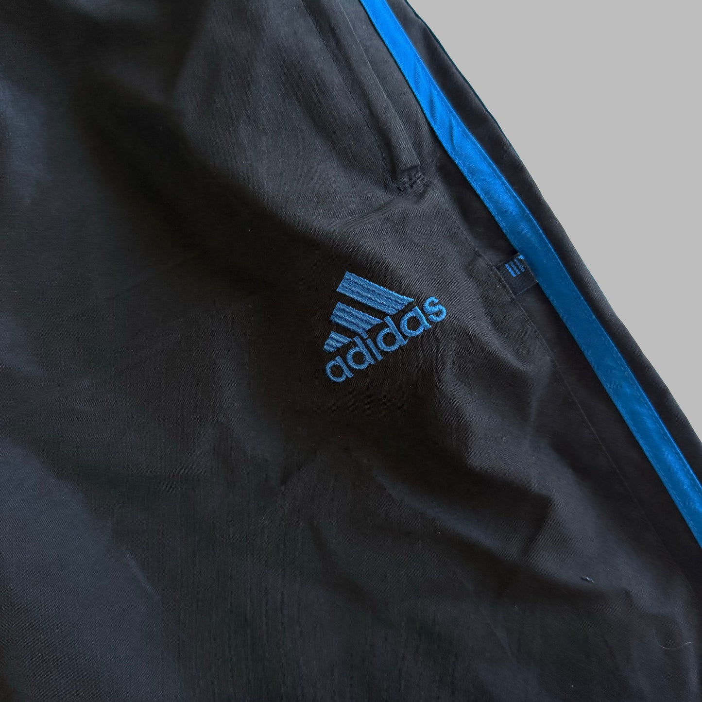 Y2K Adidas Baggy Three Stripe Track Pants - L