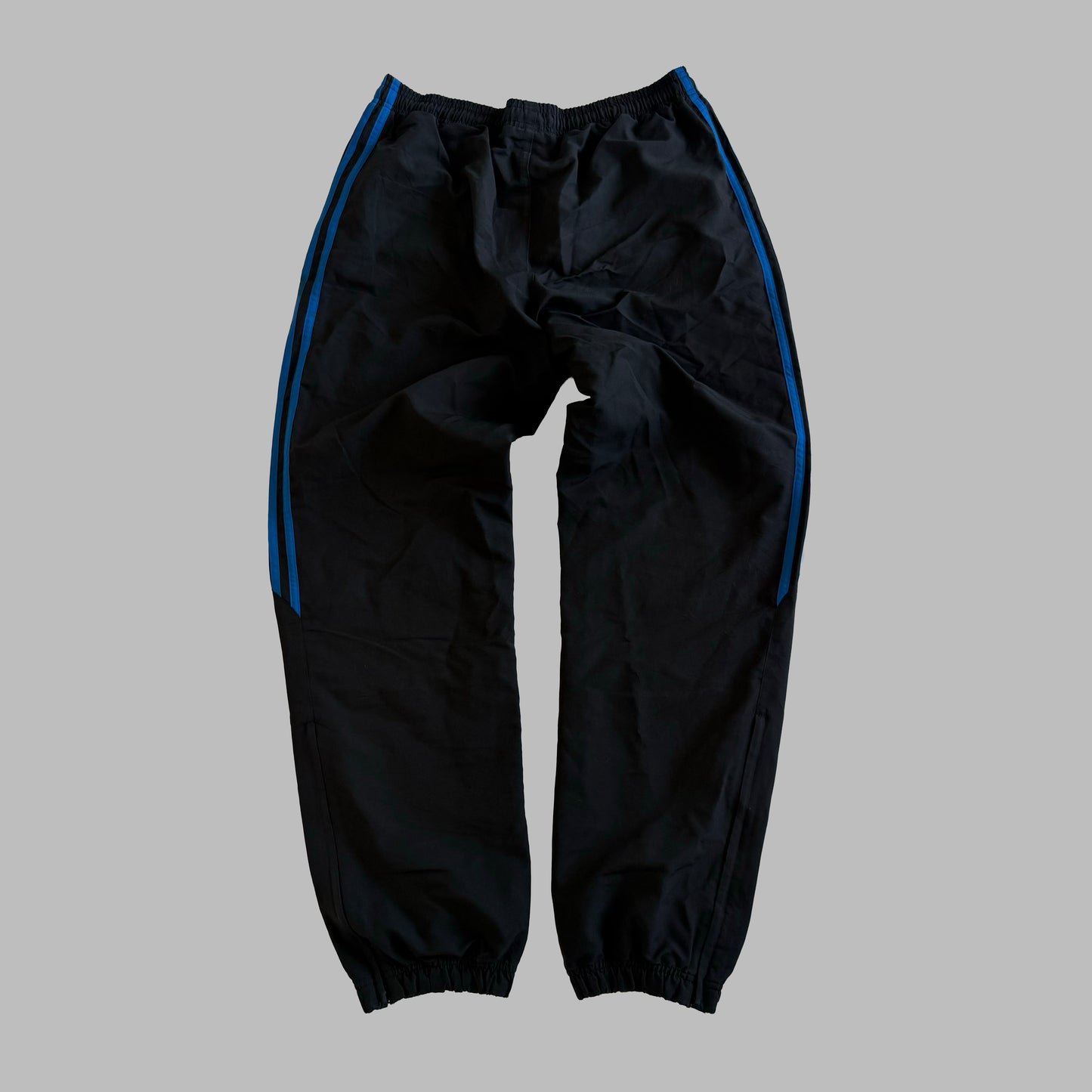 Y2K Adidas Baggy Three Stripe Track Pants - L