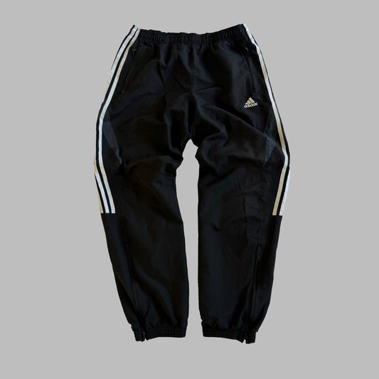Y2K Adidas Baggy Three Stripe Track Pants - M