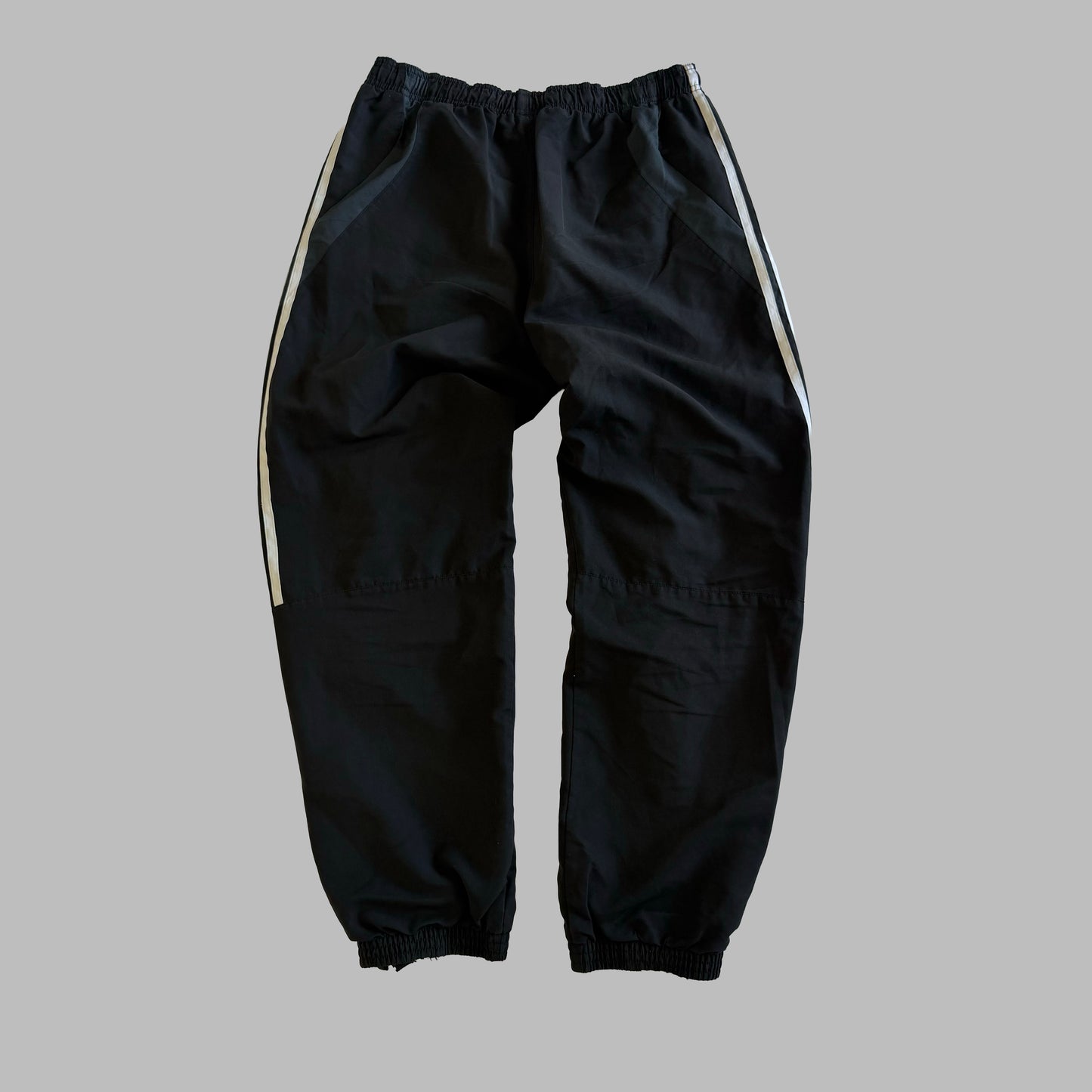 Y2K Adidas Baggy Three Stripe Track Pants - M