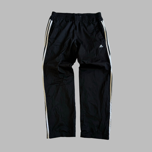 Y2K Adidas Wide Leg Three Stripe Track Pants - M
