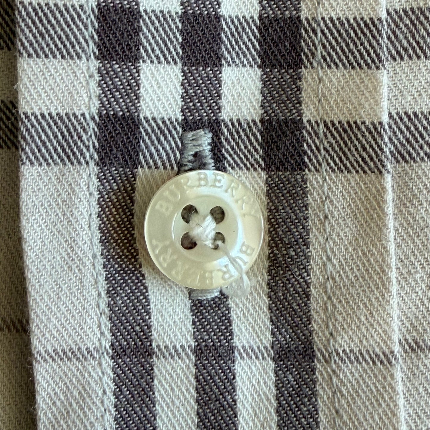 Y2K Burberry Nova Check Button Up Shirt - S