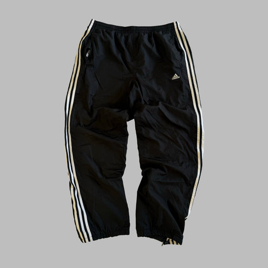 90s Adidas Wide Leg Three Stripe Track Pants - M