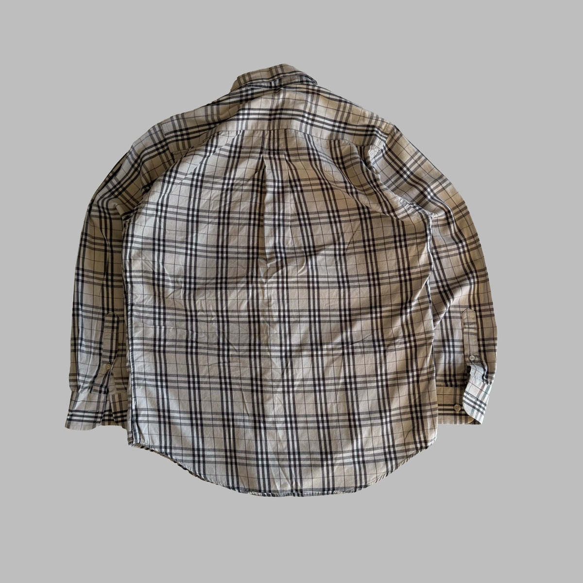 Y2K Burberry Nova Check Button Up Shirt - S