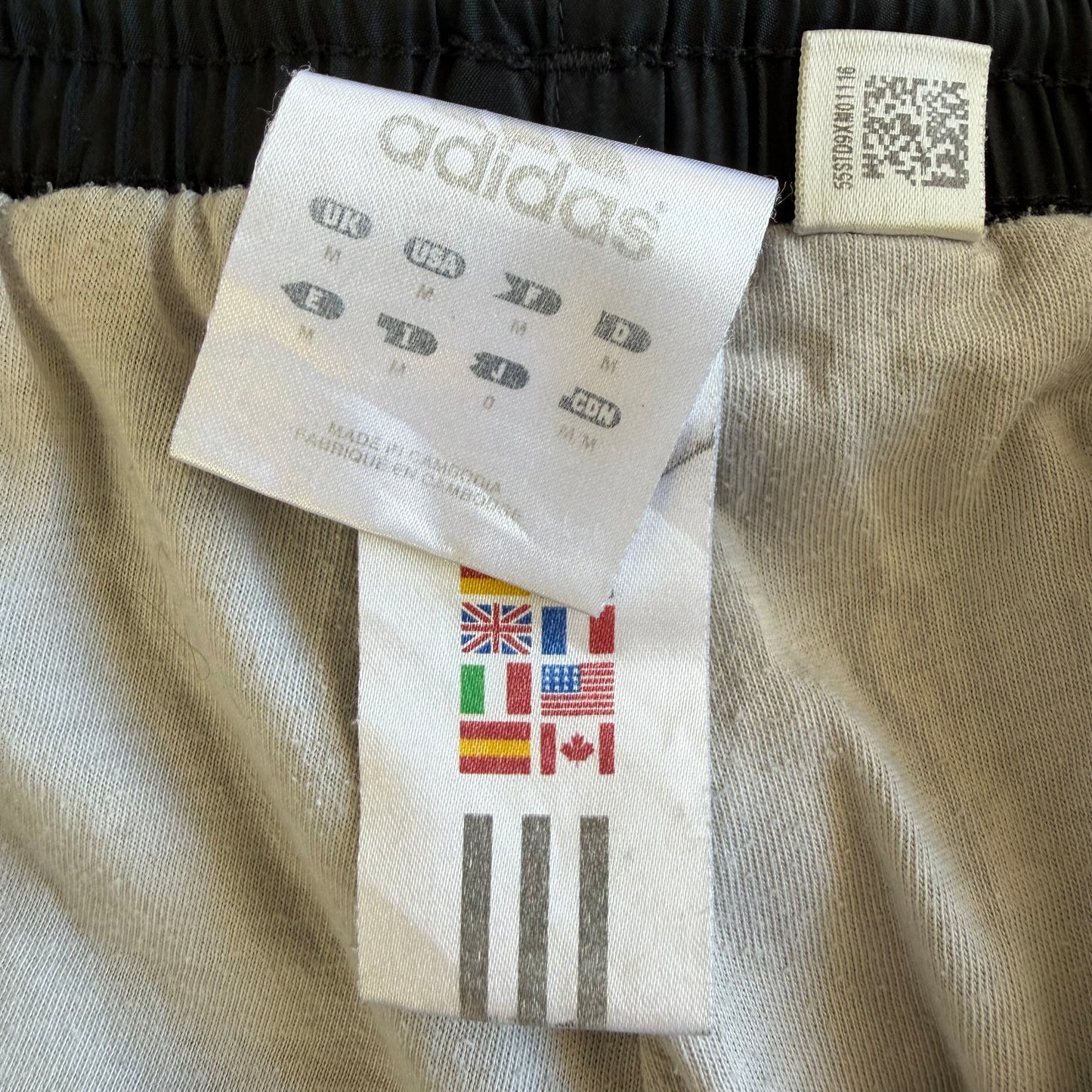 90s Adidas Wide Leg Three Stripe Track Pants - M