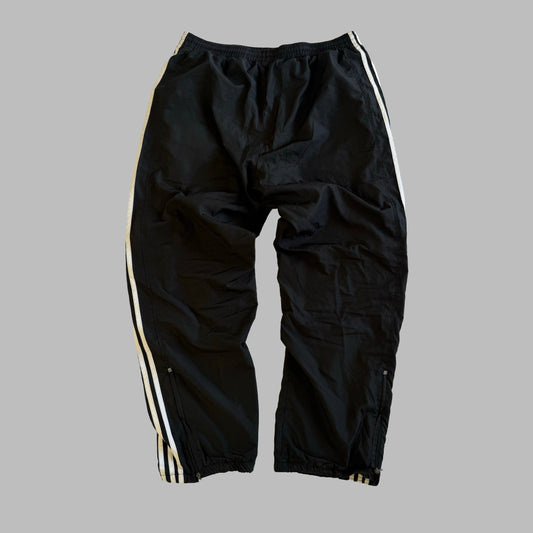 90s Adidas Wide Leg Three Stripe Track Pants - M