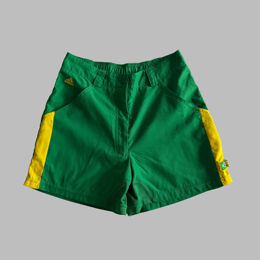 Y2K Adidas Panelled Mini Brasil Shorts - S