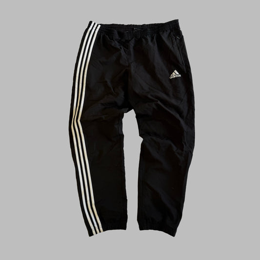 Y2K Adidas Baggy Three Stripe Track Pants - L