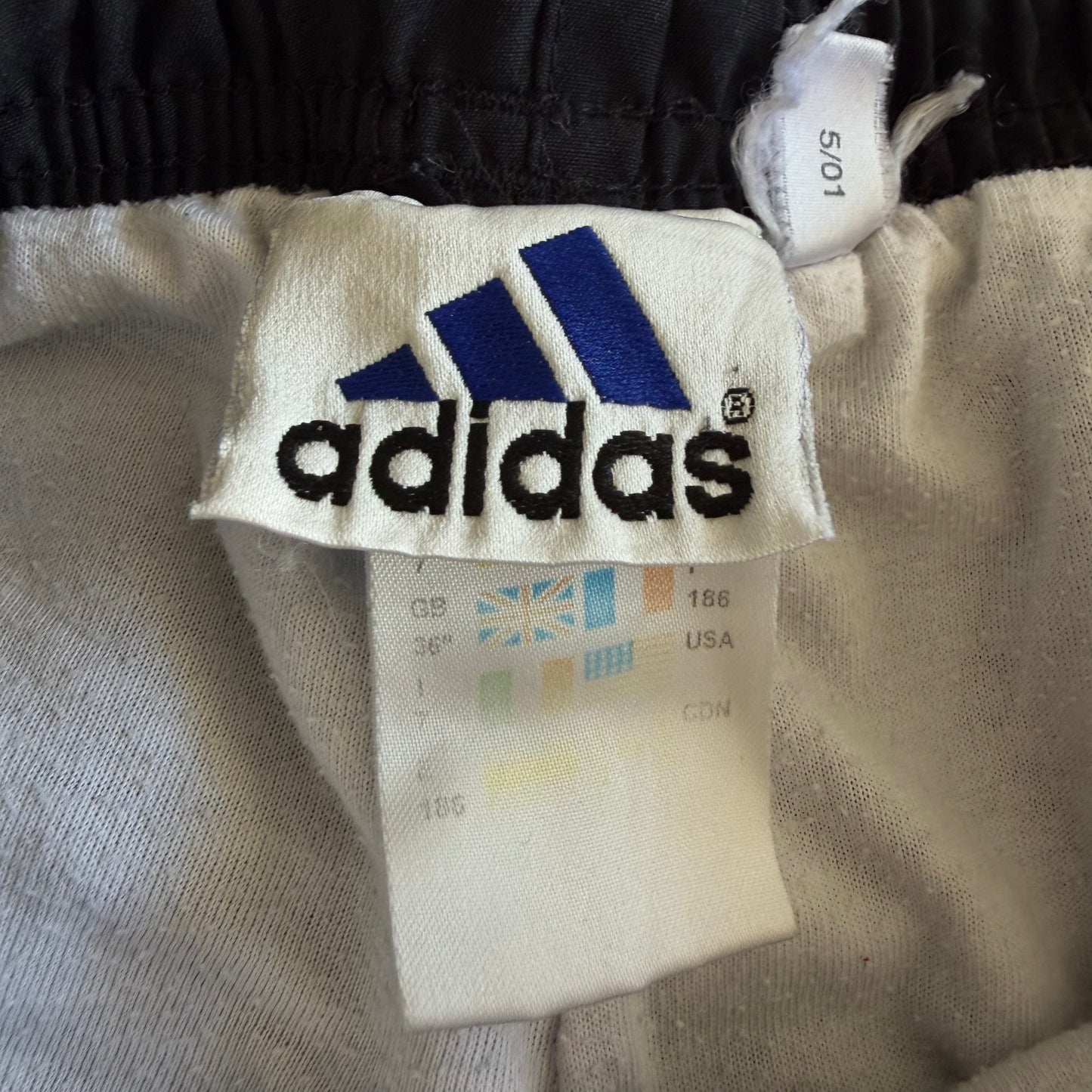 90s Adidas Wide Leg Classic Track Pants - L