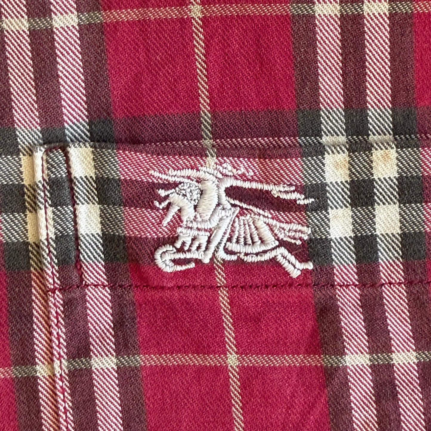 90s Burberry Short Sleeve Button Up Shirt - M