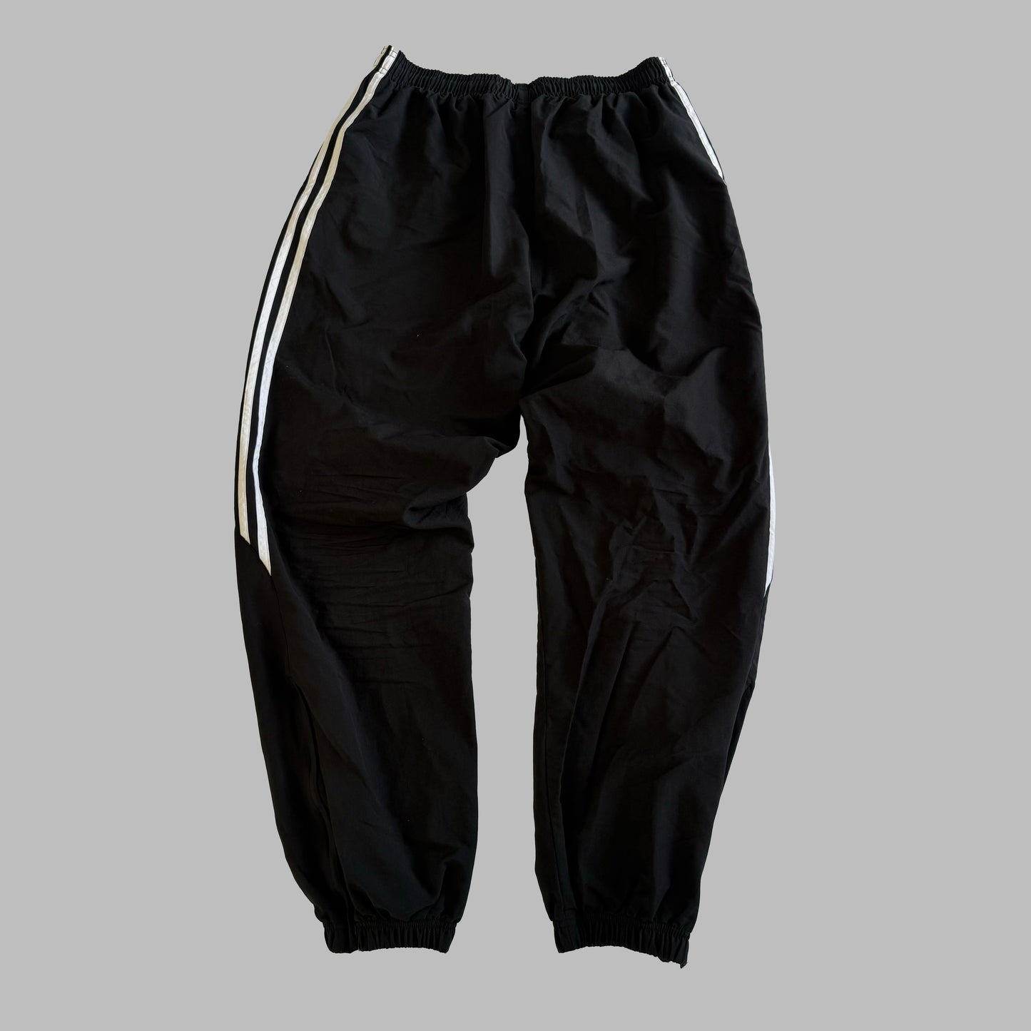 Y2K Adidas Baggy Three Stripe Track Pants - S