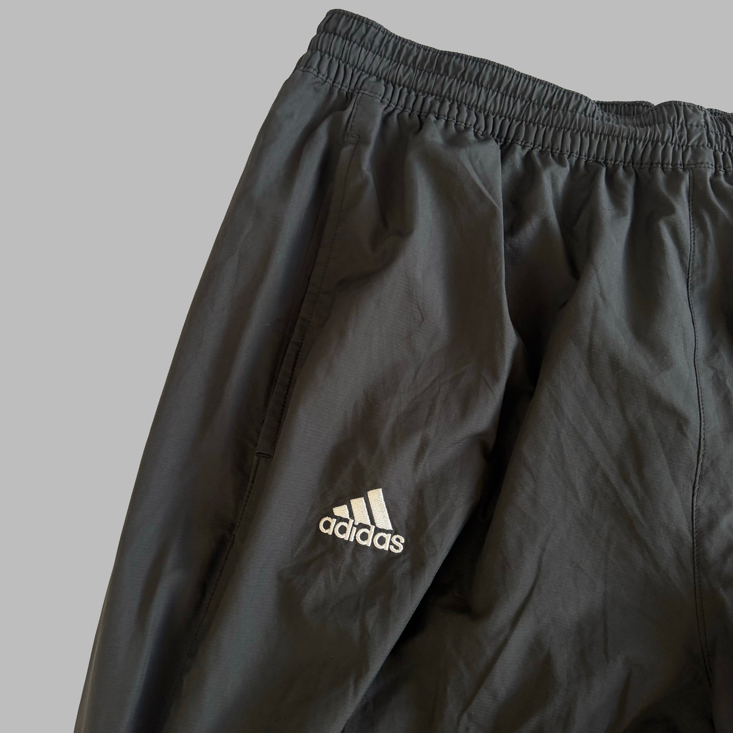Y2K Adidas Wide Leg Classic Track Pants - XL