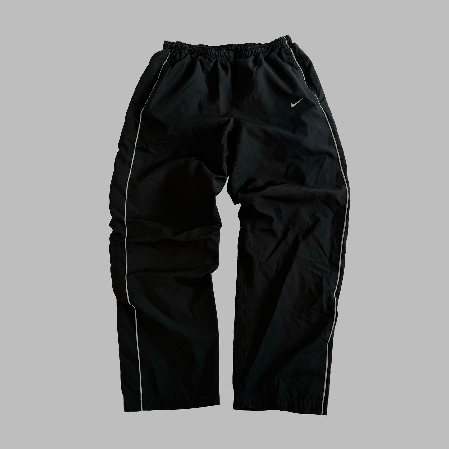 Y2K Nike Wide Leg Striped Track Pants - M