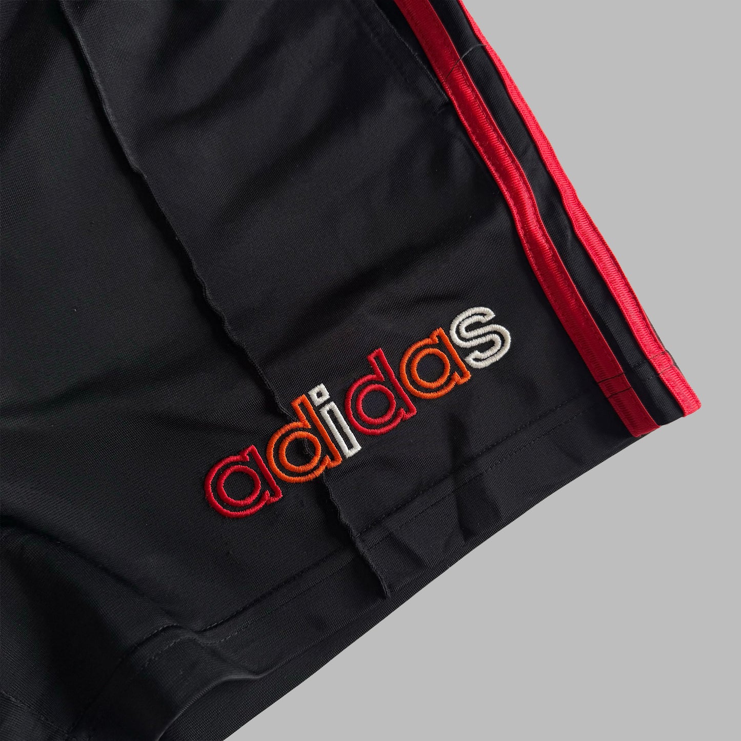 90s Adidas Three Stripe Mini Shorts - M