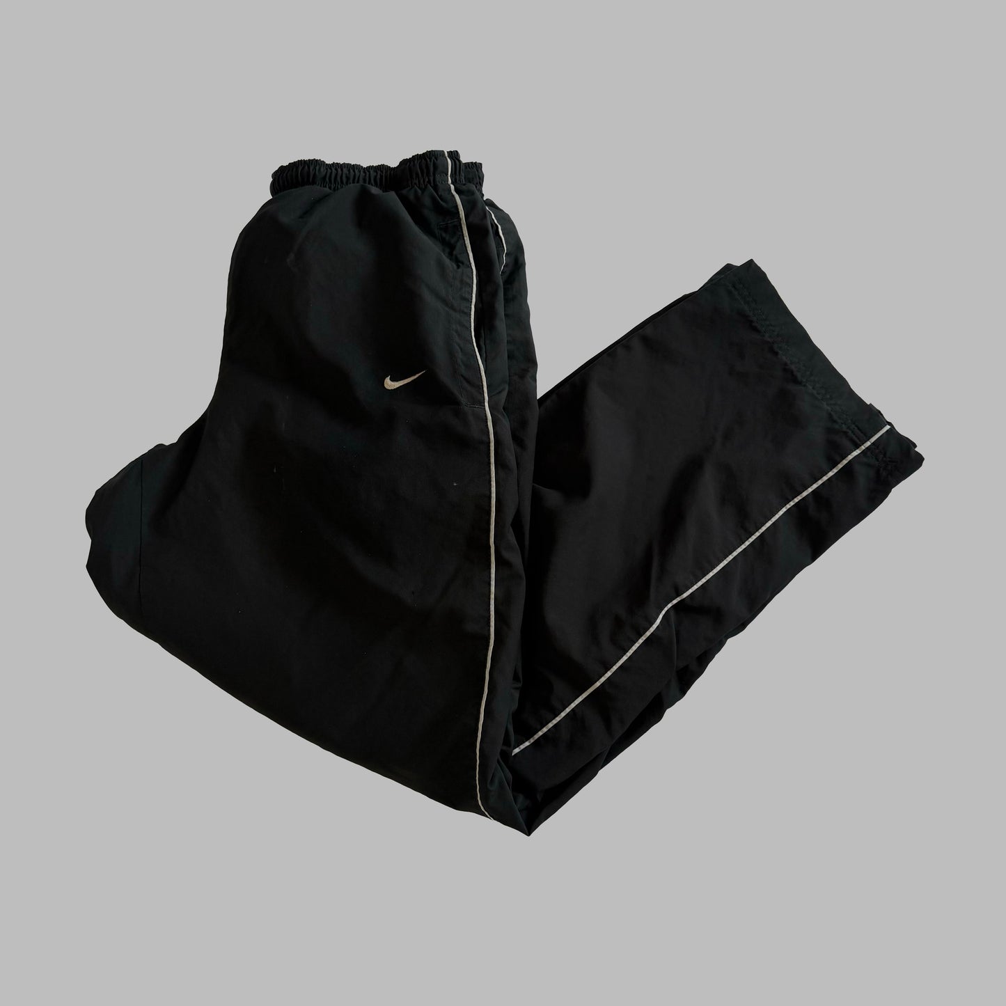 Y2K Nike Wide Leg Striped Track Pants - M