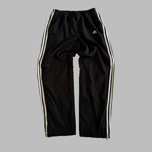 Y2K Adidas Wide Leg Three Stripe Track Pants - M