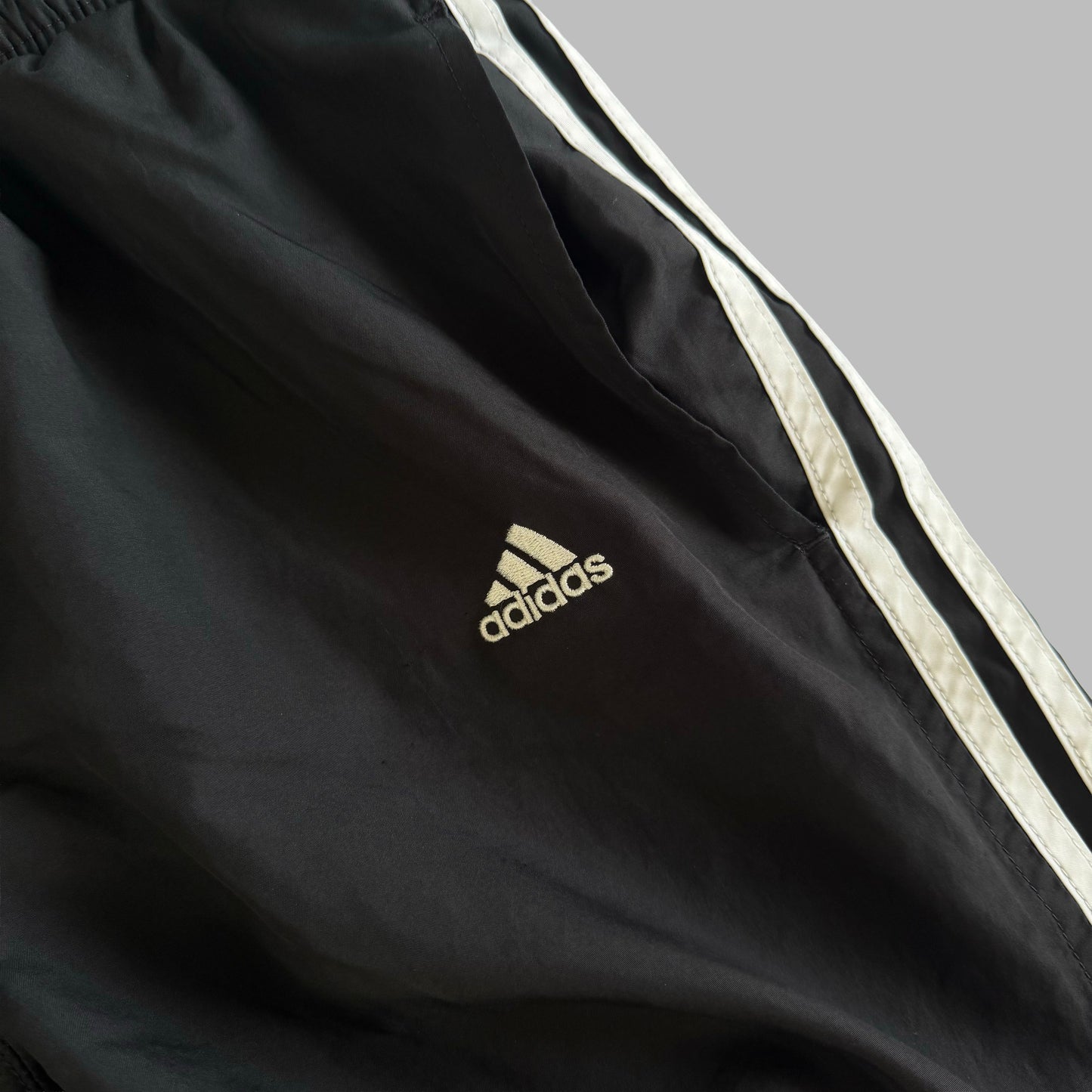 Y2K Adidas Wide Leg Three Stripe Track Pants - M