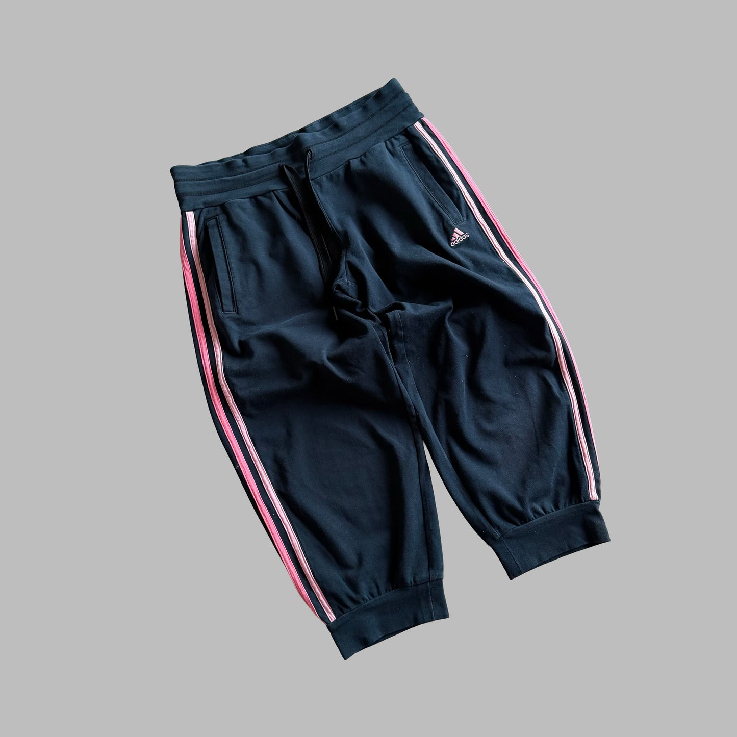 Y2K Adidas Three Stripe Baggy Capris - XS