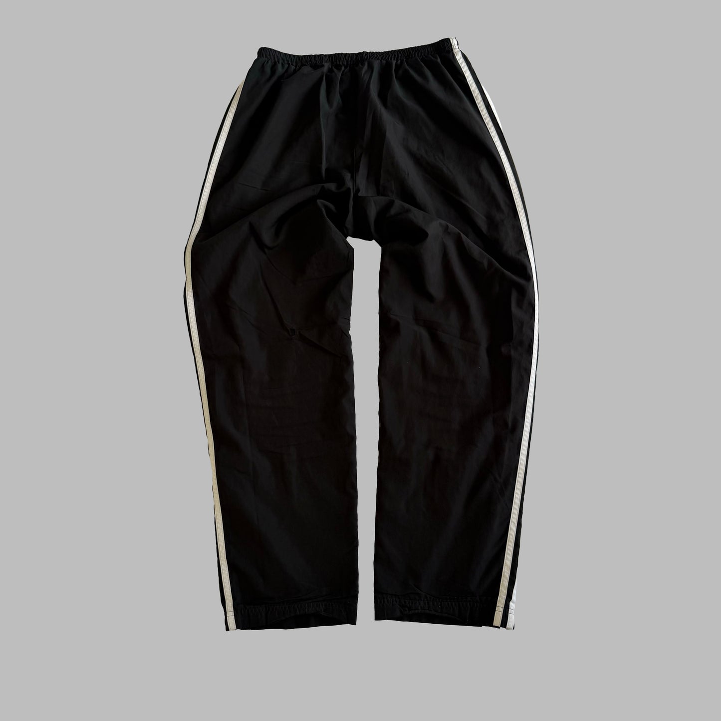 Y2K Adidas Wide Leg Three Stripe Track Pants - M