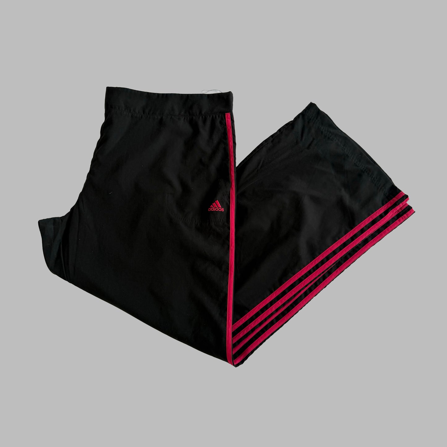 Y2K Adidas Three Stripe Three Stripe Track Pants - XL