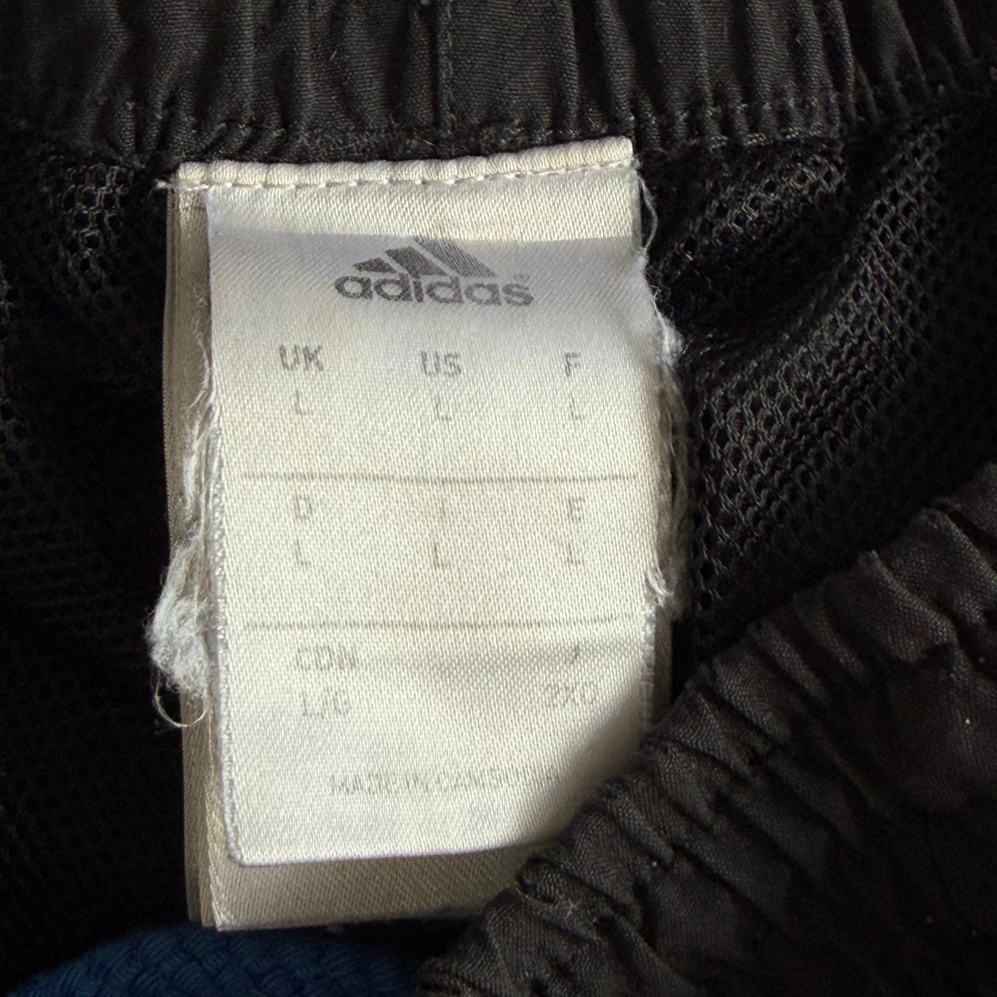 Y2K Adidas Baggy Three Stripe Track Pants - L