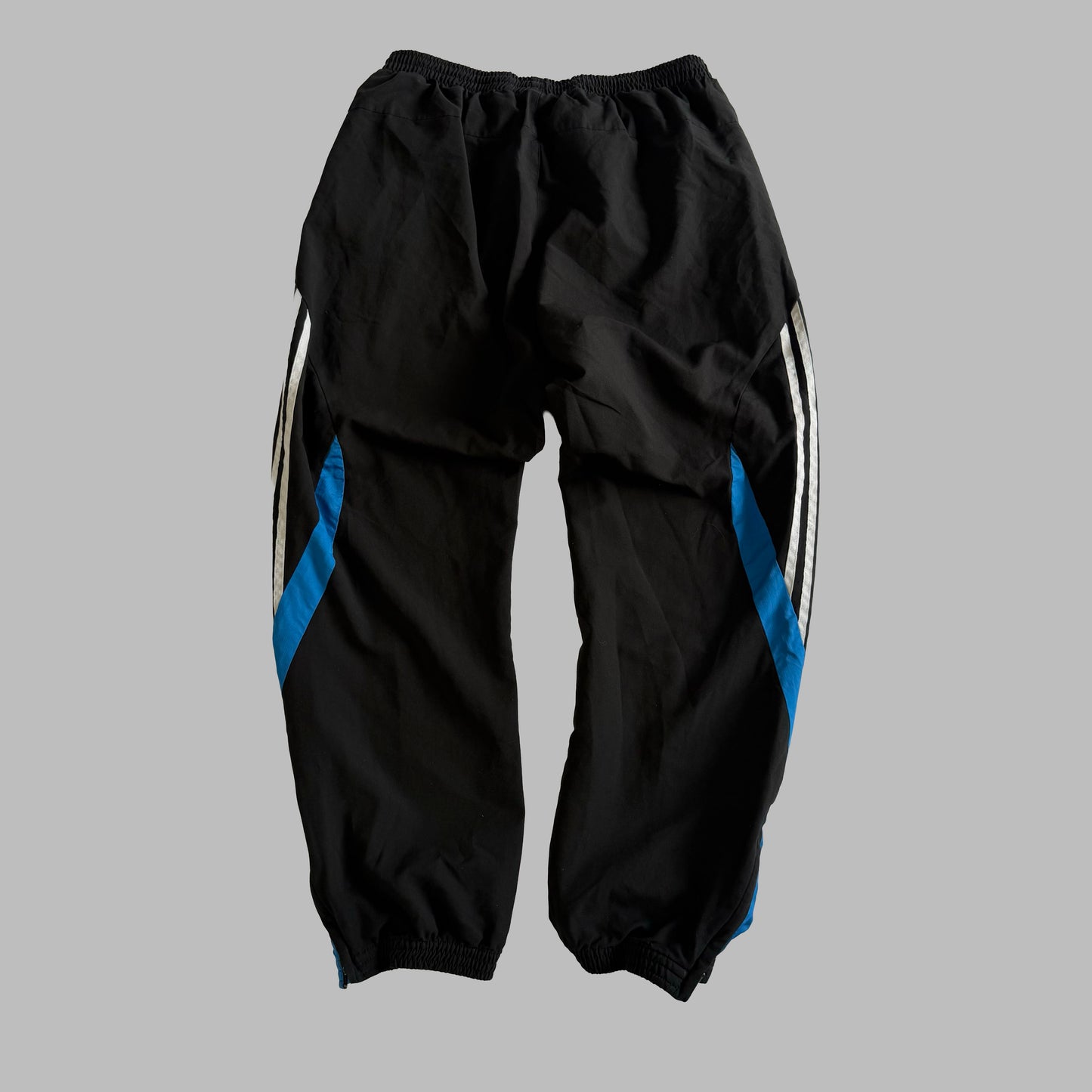 Y2K Adidas Baggy Three Stripe Track Pants - L