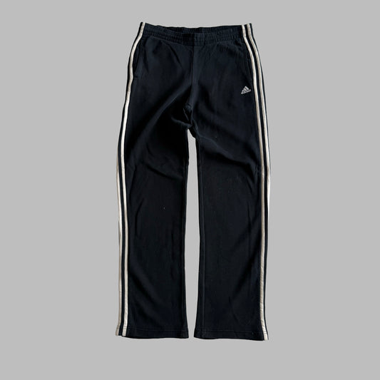 Y2K Adidas Straight Leg Three Stripe Heavyweight Track Pants - M