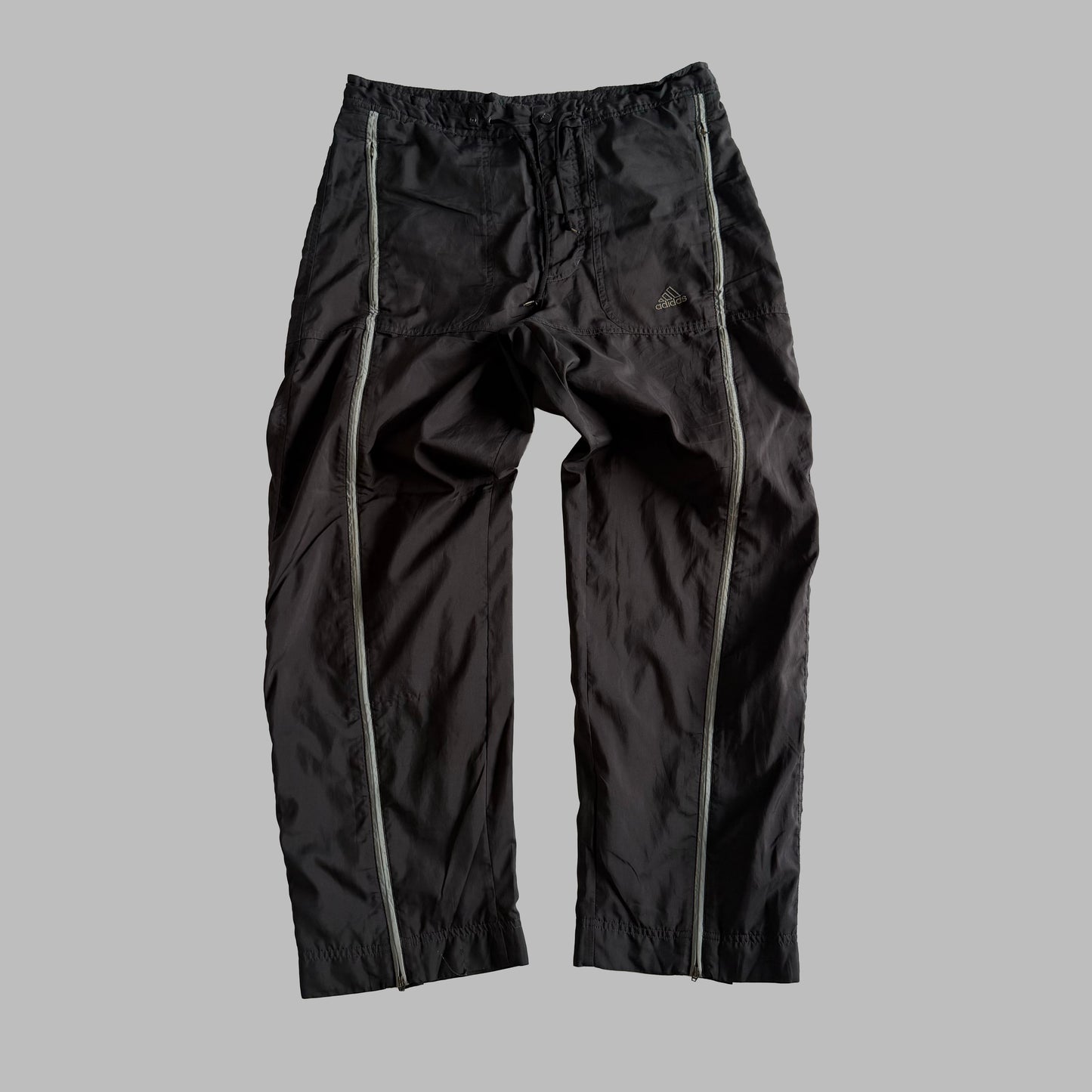 90s Adidas Baggy Striped Track Pants - S
