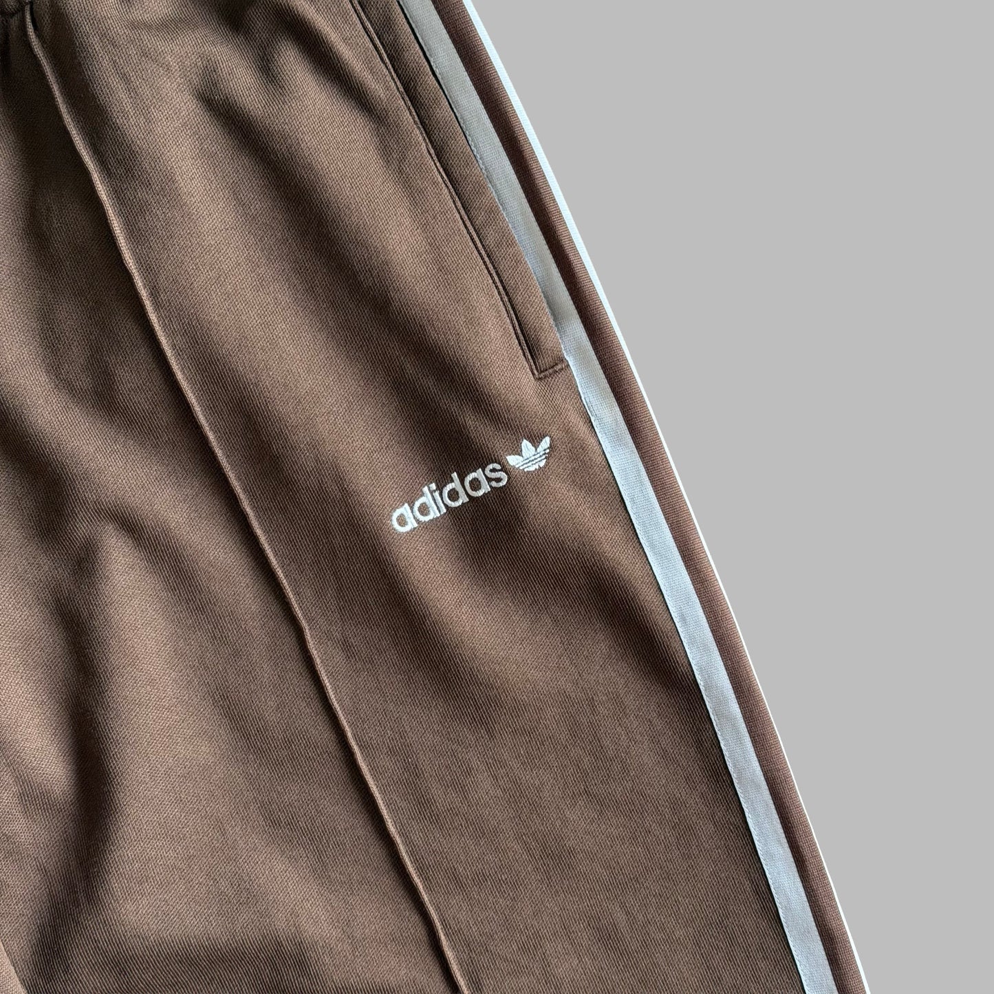Y2K Adidas Three Stripe Straight Leg Track Pants - M