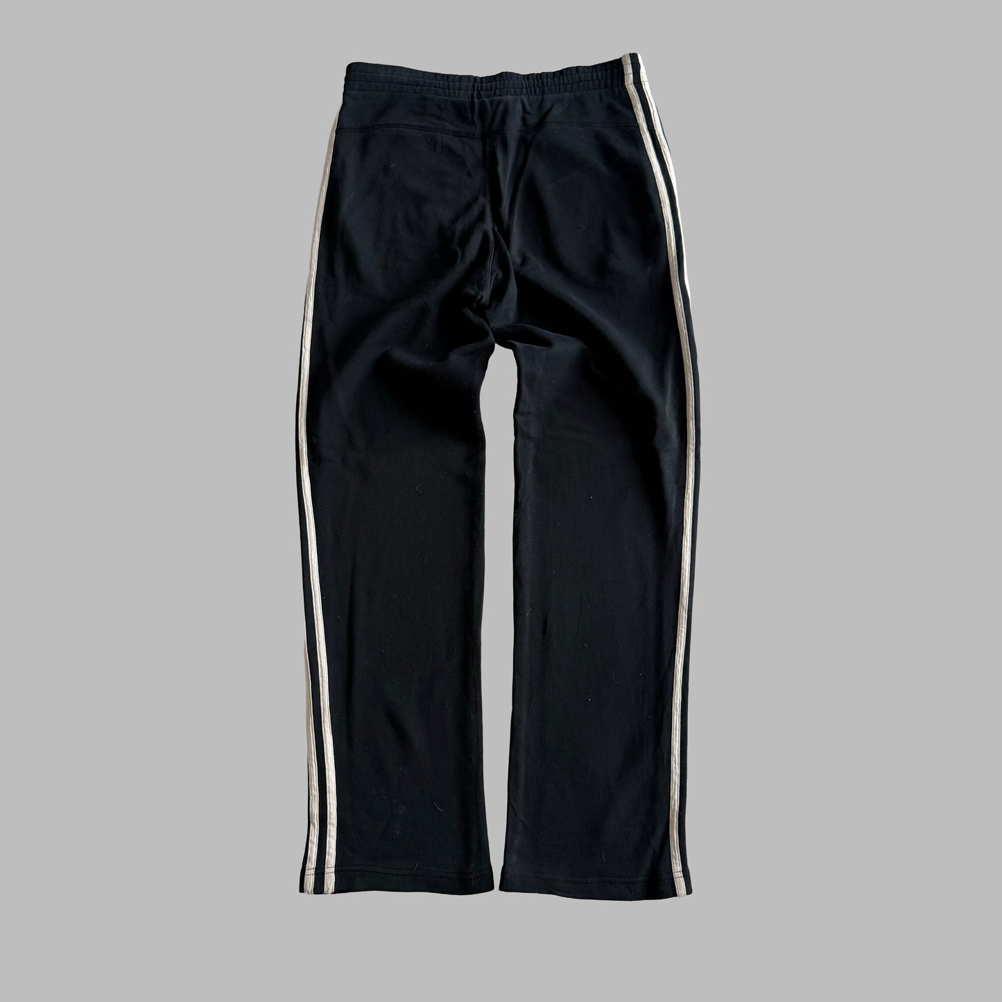 Y2K Adidas Straight Leg Three Stripe Heavyweight Track Pants - M