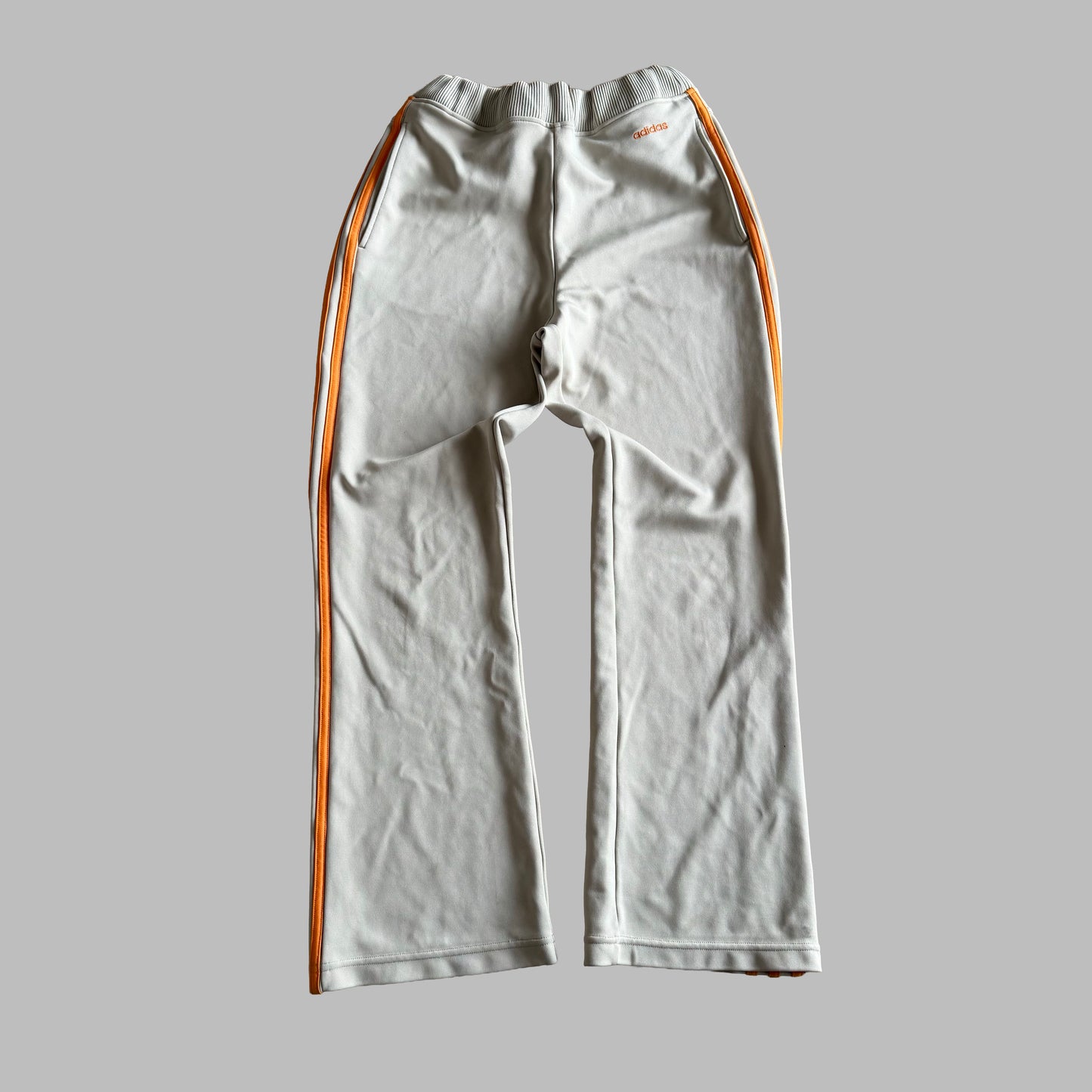 Y2K Adidas Three Stripe Straight Leg Track Pants - S