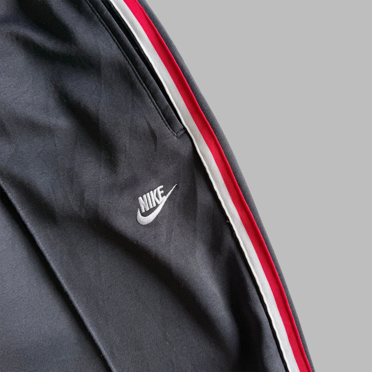 Y2K Nike Wide Leg Striped Track Pants - M