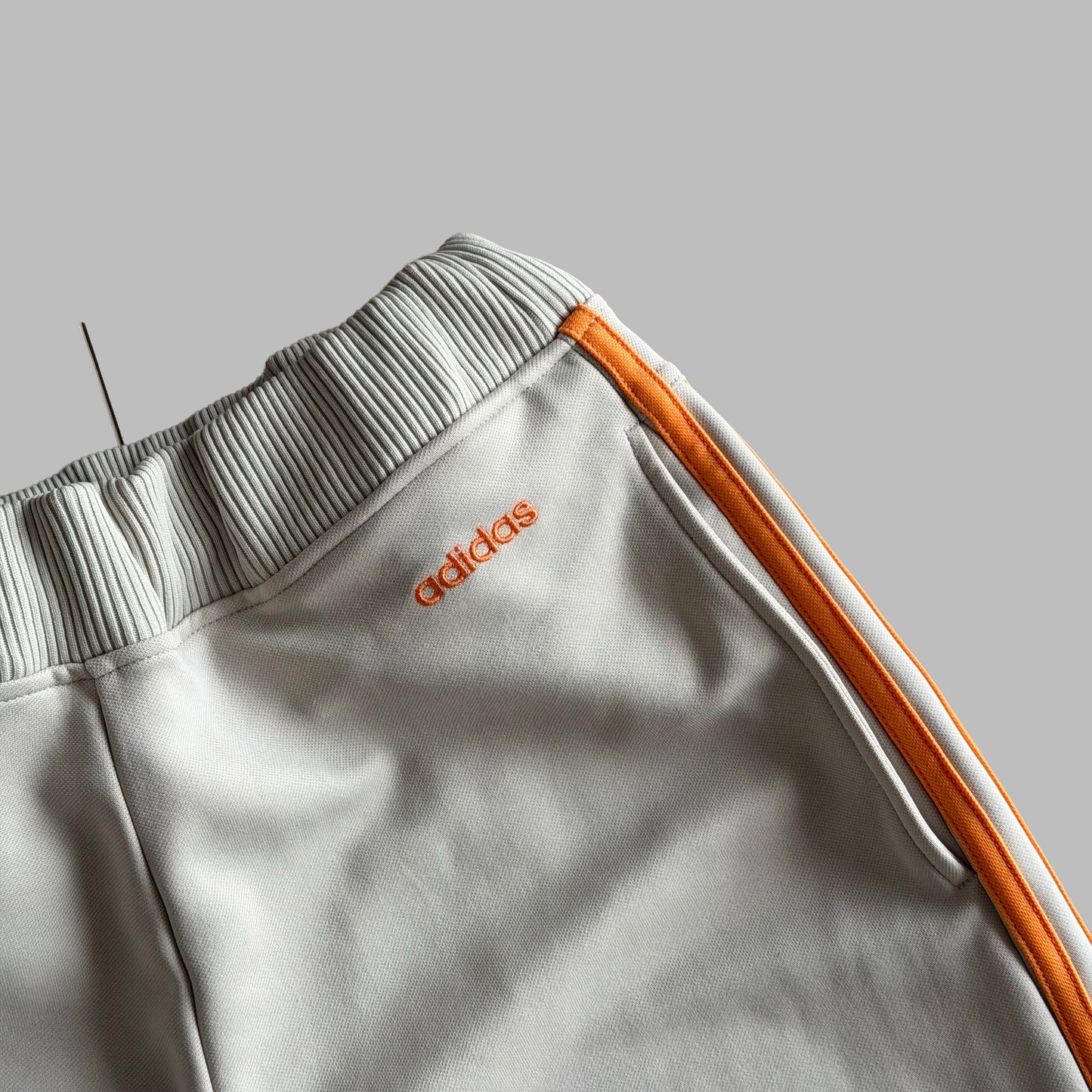 Y2K Adidas Three Stripe Straight Leg Track Pants - S