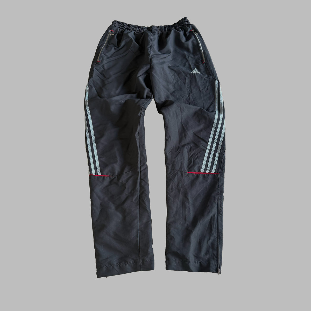 90s Adidas Striped Baggy Track Pants - M