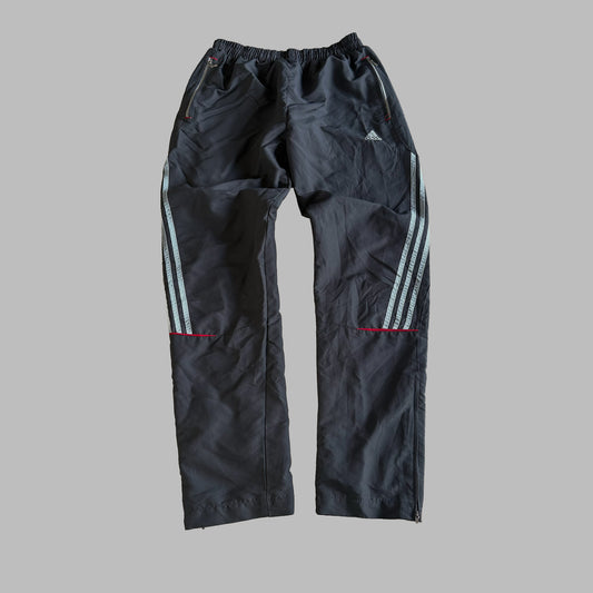 90s Adidas Striped Baggy Track Pants - M