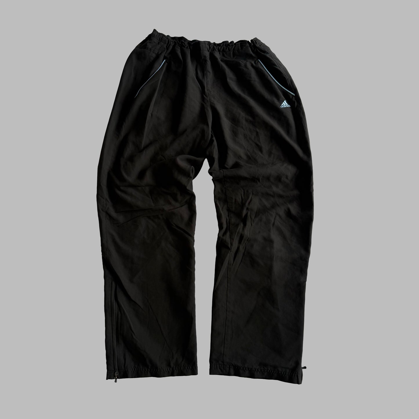 90s Adidas Wide Leg Striped Track Pants - L